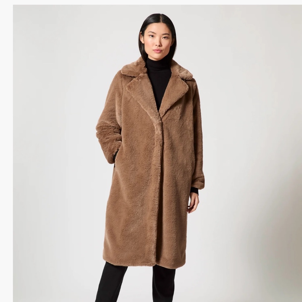 Adrienne Landau Tan Teddy Coat